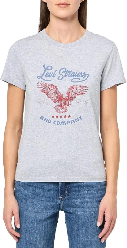 Levi Perfect T-shirt - EAGLE AND COMPANY STARSTRUCK HEATHER Spandex Blend Rayon Blend Denim Blend