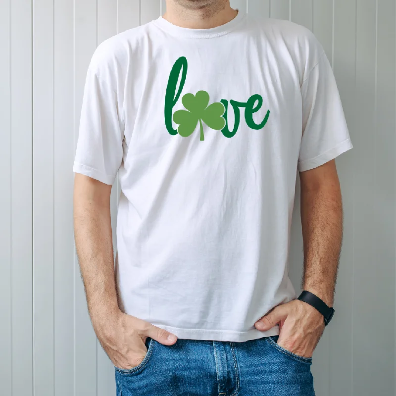 Love Clover Leaf St. Patrick's Day Unisex T-Shirt Cashmere Blend Cotton Blend Poly Blend