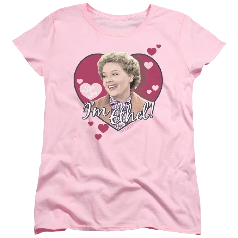 I Love Lucy Im Ethel Women's T-Shirt Spandex Blend Rayon Blend Denim Blend