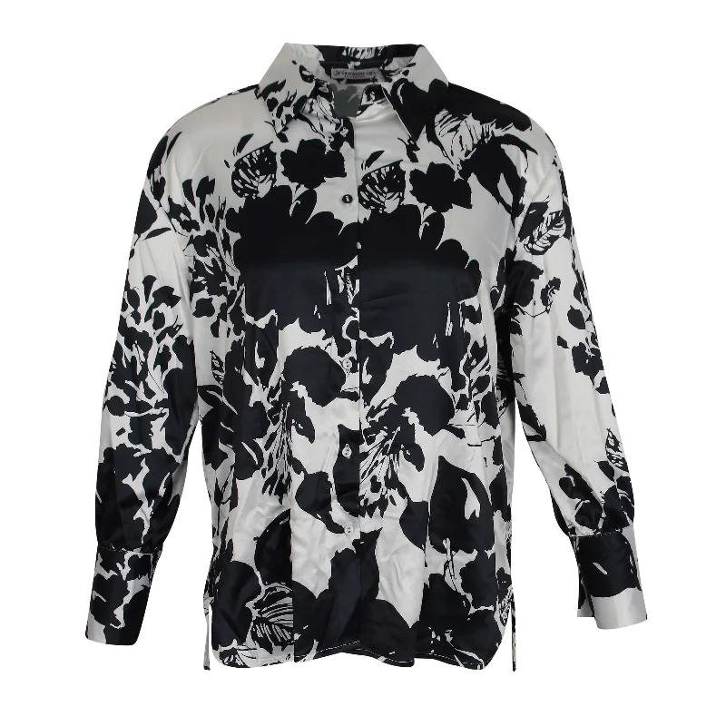 LADIES WOVEN PRINTED LONG SLEEVES SHIRT Iron Safe Non-Iron Wrinkle Free