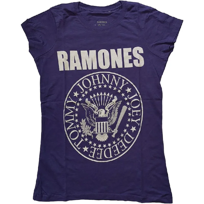 Ramones Presidential Seal Ladies T-Shirt Graphic T-Shirt Round Neck Polyester