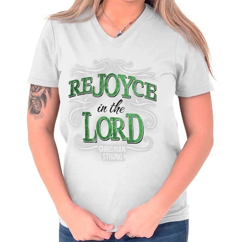 Rejoyce V-Neck T Shirt Terry Blend Velvet Blend Canvas Blend