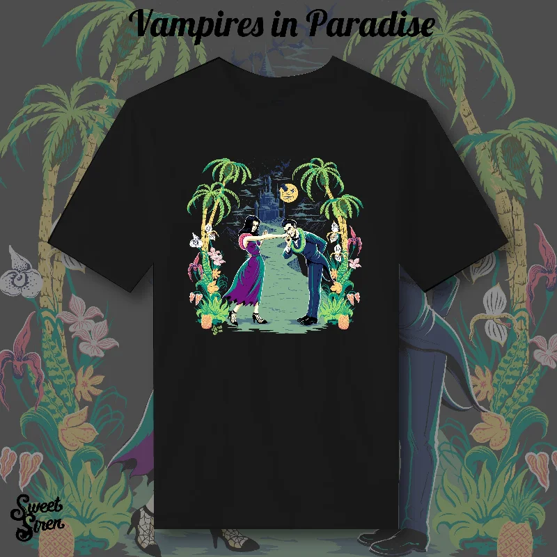 Vampires in Paradise - Unisex Tee Basic T-Shirt Crew Neck Short Sleeve