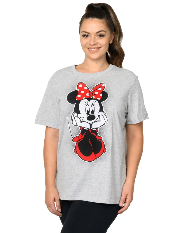 Women's Plus Size Minnie Mouse T-Shirt Disney Short Sleeve Tee Red Polka Dot Elegant Classic Vintage