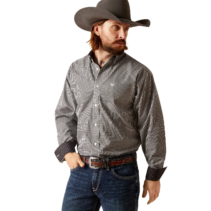 Wrinkle Free Ved Classic Fit Western Shirt Collared T-Shirt Boat Neck A-Line