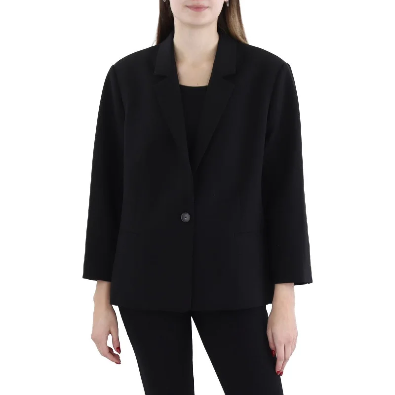 Womens Solid Workwear One-Button Blazer Women's Adventure Blazer