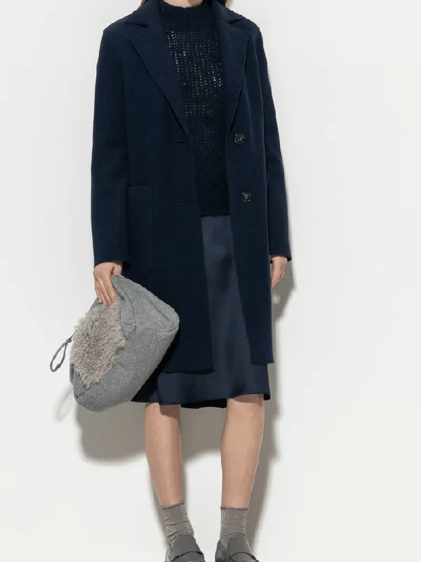 Luisa Cerano Wool Blazer Coat In Midnight Blue 408945 3680 Col 0265 Women's Elegant Suit