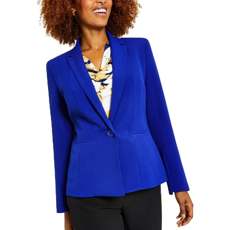 Petites Womens Office Formal One-Button Blazer Women's Boutique Suit