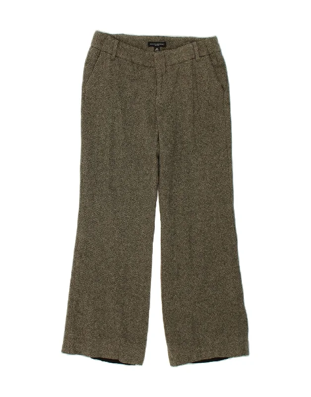 BANANA REPUBLIC Womens Wide Leg Chino Trousers US 8 Medium W30 L30 Grey Trousers Fleece Cozy