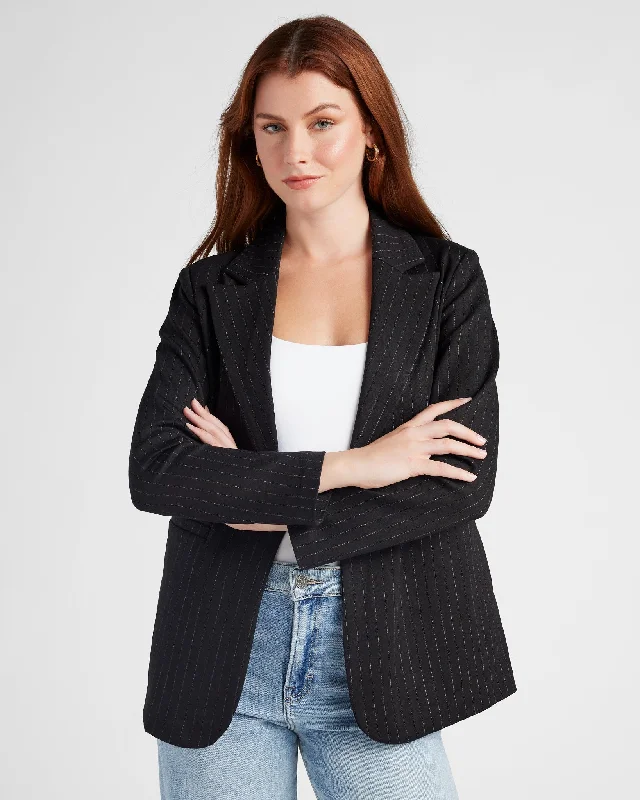 Button Front Boyfriend Blazer Women's Fashion Blazer