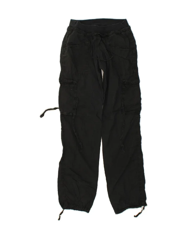 CHAMPION Womens Joggers Cargo Trousers  Medium W28 L35 Black Cotton Trousers Modern Contemporary