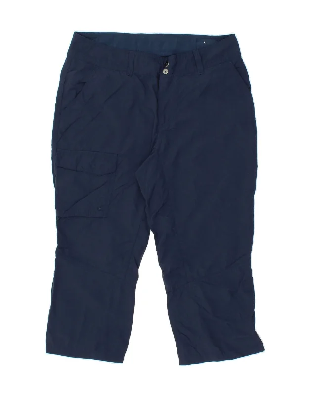 COLUMBIA Womens Cargo Capri Trousers US 8 Medium W30 L21 Navy Blue Trousers Review Highly