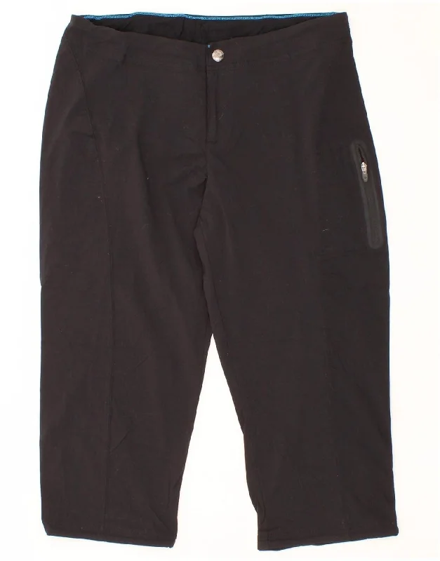 COLUMBIA Womens Omni-Shield Capri Trousers US 8 Medium W30 L20 Black Nylon Trousers Recommended Stylist