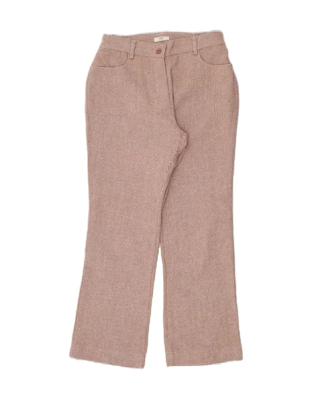 COTTON TRADERS Womens Bootcut Casual Trousers UK 10 Small W28 L28 Pink Trousers Sale Discount