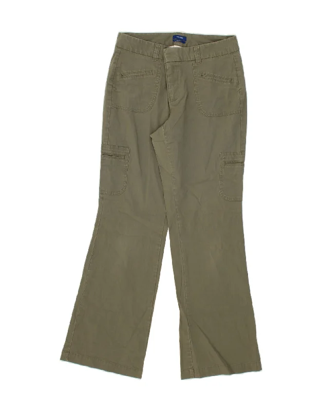 DOCKERS Womens Bootcut Cargo Trousers US 10 Large W30 L31 Green Cotton Trousers Trousers Formal