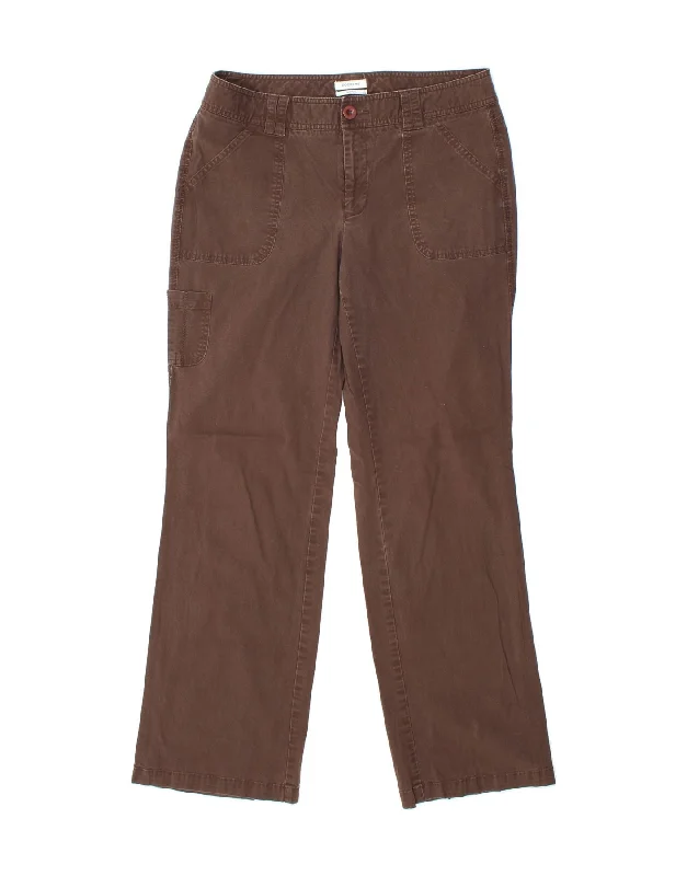 DOCKERS Womens Favorite Fit Straight Trousers US 8  Medium W31 L31 Brown Trousers Harem Relaxed Fit