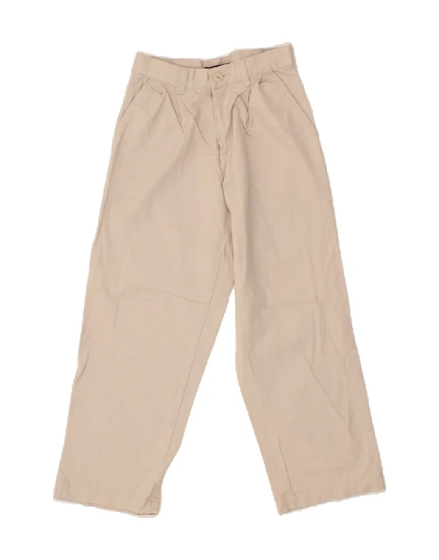 DOCKERS Womens High Waist Chino Trousers US 8 Medium W26 L24 Beige Cotton Trousers Yoga Stretchy