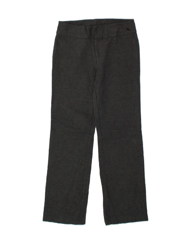 EDDIE BAUER Womens Straight Trousers US 6 Medium W30 L30 Grey Cotton Trousers Canvas Durable