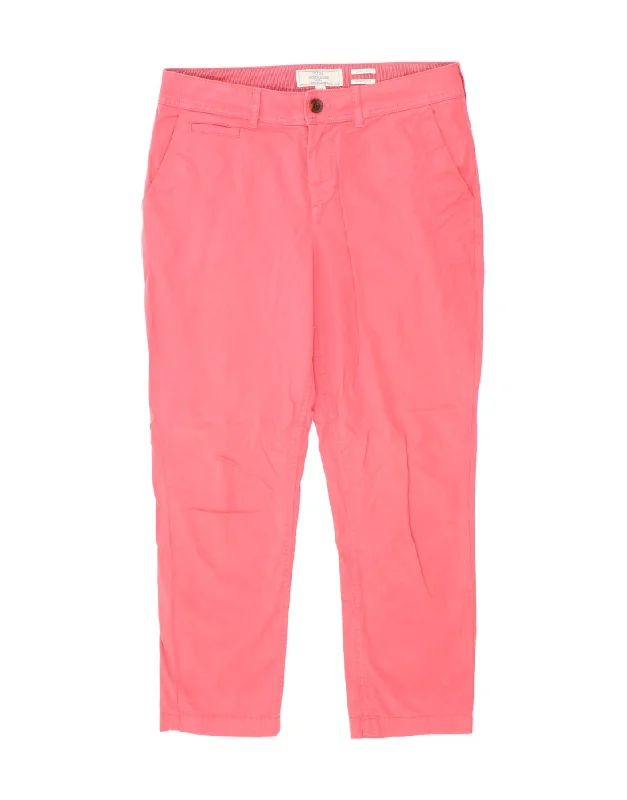 FAT FACE Womens Devon Slim Chino Trousers UK 10 Small W30 L26 Pink Cotton Trousers Pleated Formal