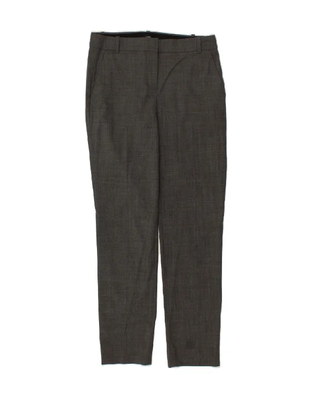 J. CREW Womens 365 Slim Suit Trousers US 00 2XS W28 L29  Grey Polyester Trousers Cargo pockets