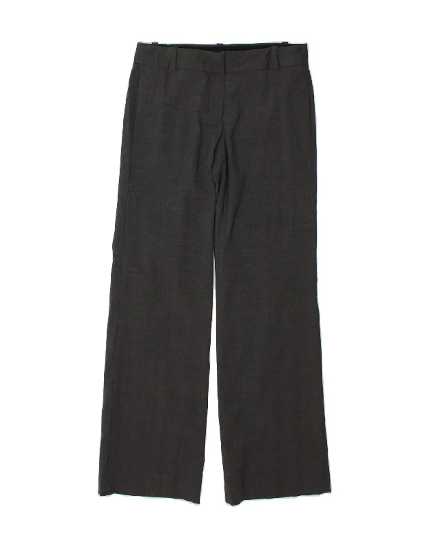 J. CREW Womens Low Waist Straight Suit Trousers US 2 XS W30 L32 Grey Wool Trousers cozy soft