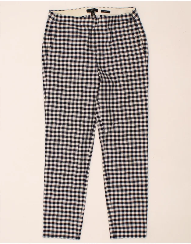 J. CREW Womens Martie Slim Chino Trousers US 2 XS W30 L26 Grey Gingham Trousers Hiking Durable