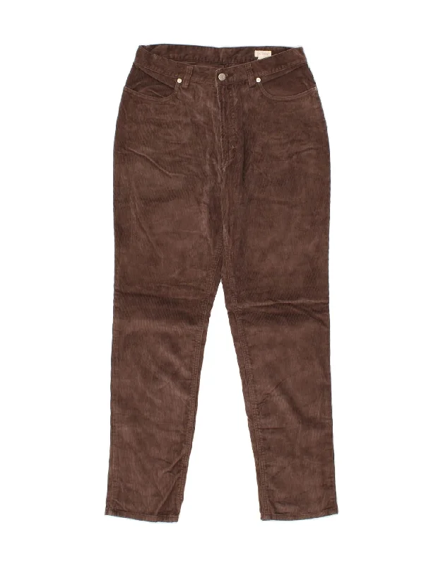 J. CREW Womens Slim Corduroy Trousers US 12 Large W32 L31 Brown Cotton Trousers Occasion Special