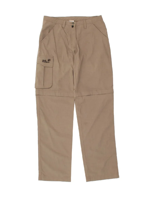 JACK WOLFSKIN Womens Cargo Trousers UK 14/16 Large W32 L34 Beige Polyester Trousers Top Rated