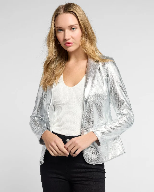 Kate Metallic Blazer Women's Simple Blazer