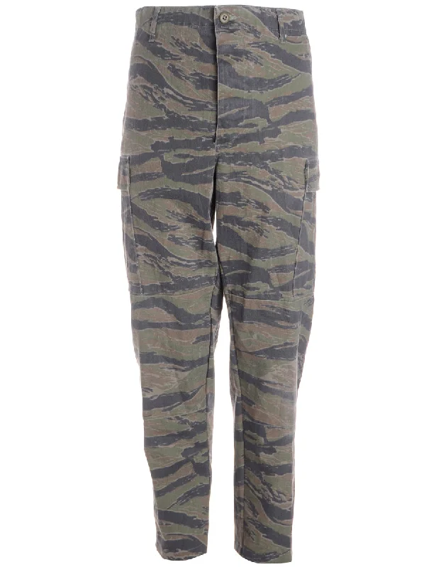 Label Jacob Tapered Army Trousers Trousers Hiking Durable