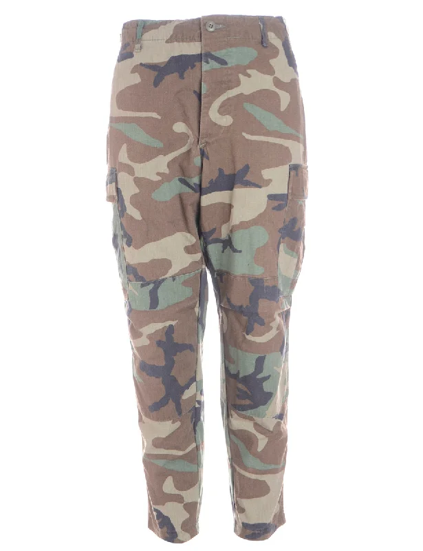 Label Jacob Tapered Army Trousers Trousers Leisure Comfortable