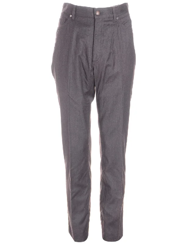 Label Lewis Cropped Smart Trousers Trousers Silk Elegant