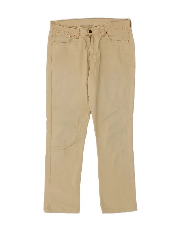 LEVI'S Womens 584 Slim Casual Trousers W30 L32  Beige Cotton Trousers trendy modern