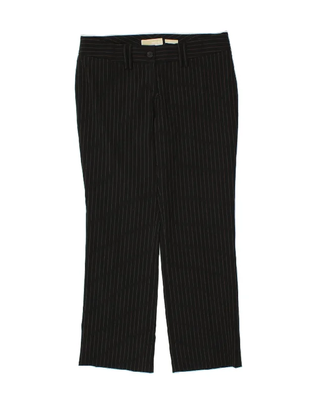 MICHAEL KORS Womens Straight Casual Trousers US 8 Medium W34 L28 Black Trousers Custom Made