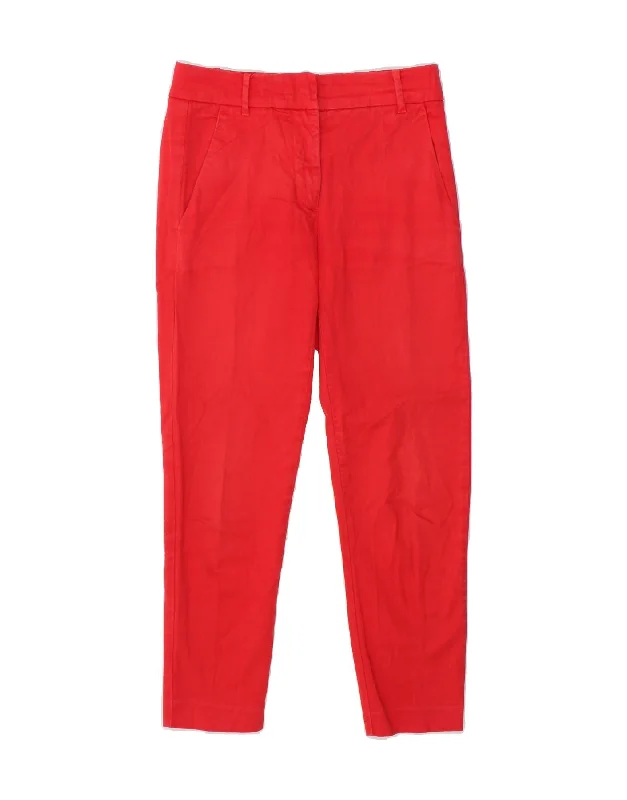 PINKO Womens Slim Chino Trousers UK 6 XS W26 L25 Red Cotton Trousers Review Highly