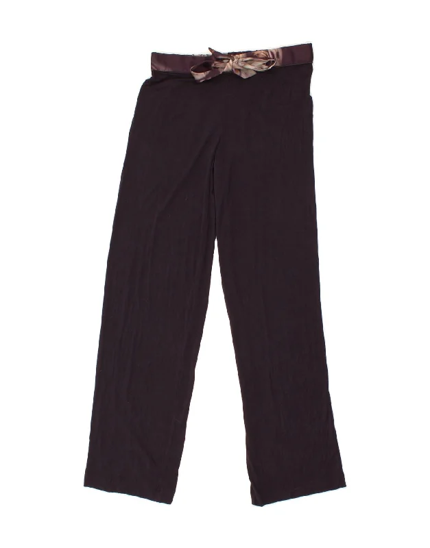 TED BAKER Womens Straight Casual Trousers UK 8 Small W28 L30  Purple Trousers Floral Bohemian