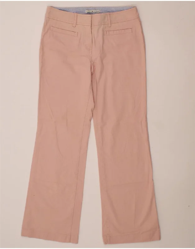 TOMMY HILFIGER Womens Bootcut Casual Trousers US 8 Medium W27 L31  Pink Trousers Versatile Stylish