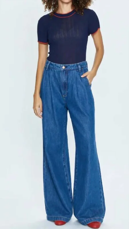 Victoria High Rise Denim Trouser In Midnight Sun Trousers Brand Named